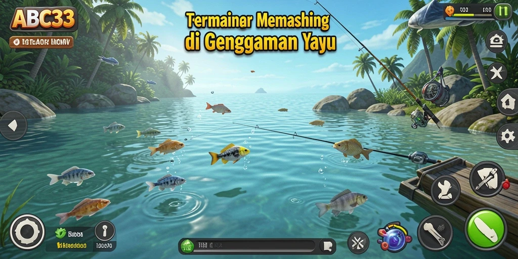 Screenshot gameplay ABC33 menampilkan aksi memancing yang seru dan grafik menawan.