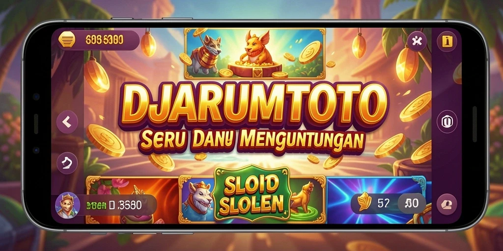 Screenshot gameplay DJARUMTOTO dengan kombinasi simbol slot yang menarik.