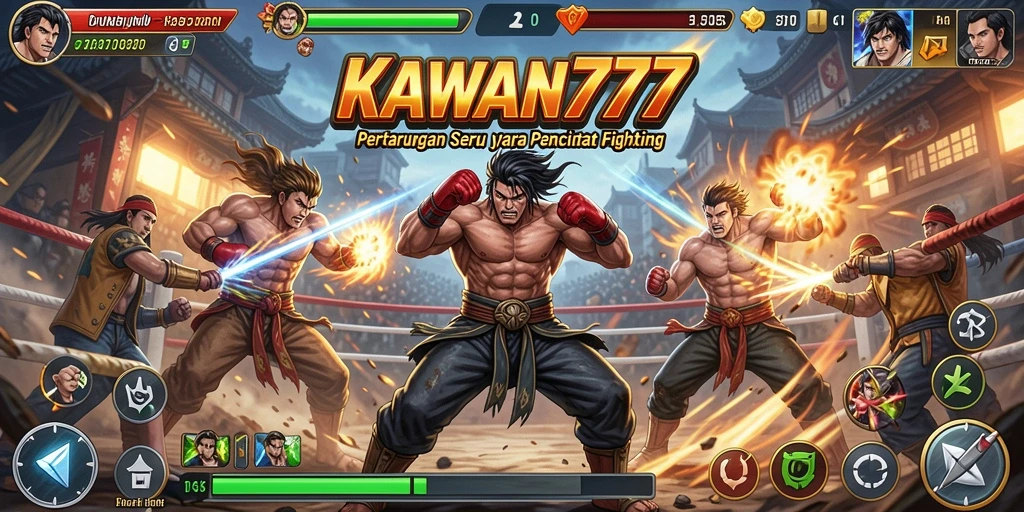 Screenshot gameplay KAWAN777 menampilkan aksi pertarungan yang mendebarkan.