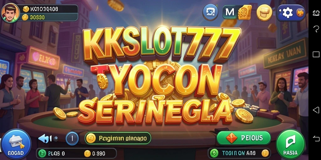 Screenshot gameplay KKSLOT777 menampilkan pengelolaan bisnis yang dinamis.