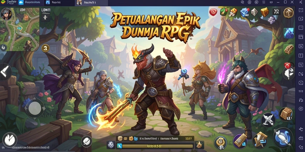 Tangkapan layar gameplay LDN11 yang menampilkan pertempuran seru dan aksi RPG.