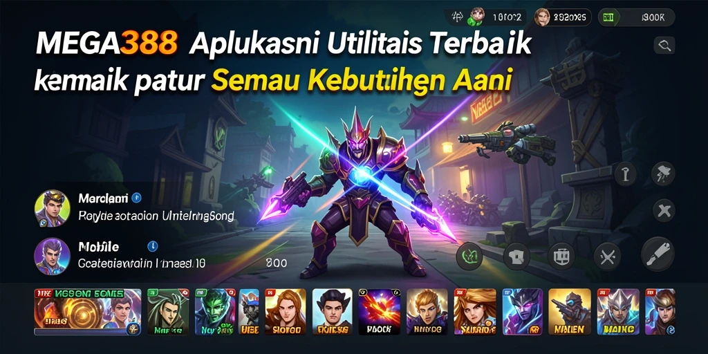 Tampilan utama MEGA388 memperlihatkan berbagai fungsi utilitas yang tersedia.