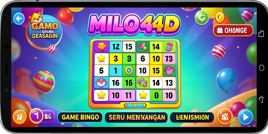 Tampilan gameplay Bingo yang mengasyikkan dan penuh warna.