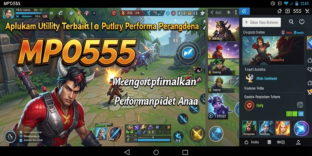 Screenshot aplikasi MPO555 menunjukkan fitur optimasi yang efektif.
