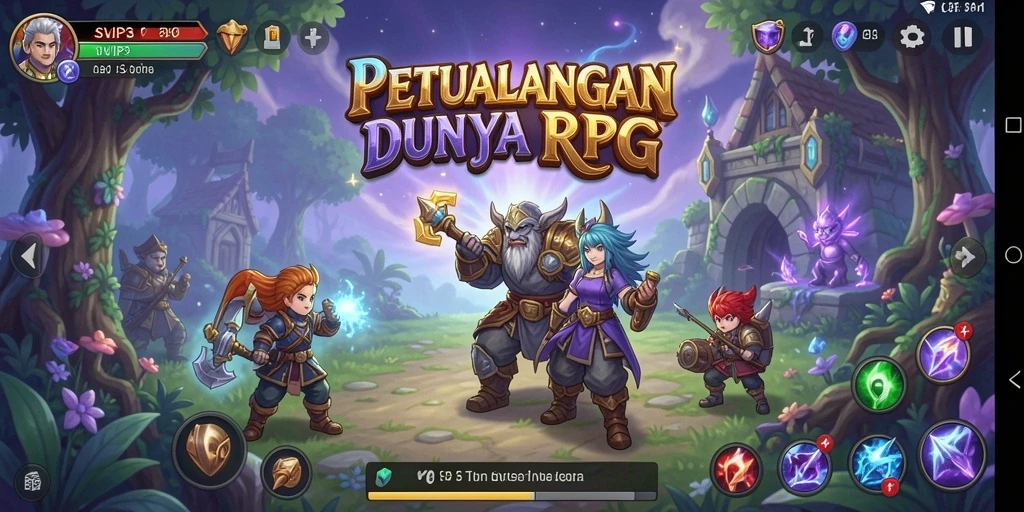 Screenshot menunjukkan karakter yang sedang bertarung dalam pertempuran epik di SVIP3.