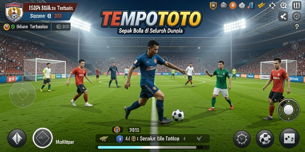 Tangkapan layar gameplay TEMPOTOTO menggambarkan aksi pertandingan yang mendebarkan.