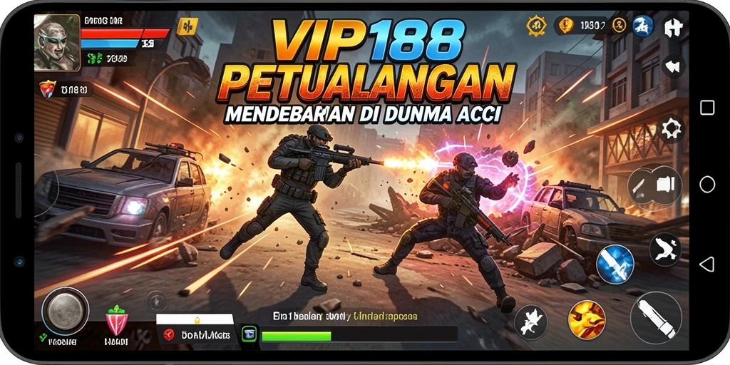 Screenshot VIP188 menampilkan aksi pertempuran yang mendebarkan.